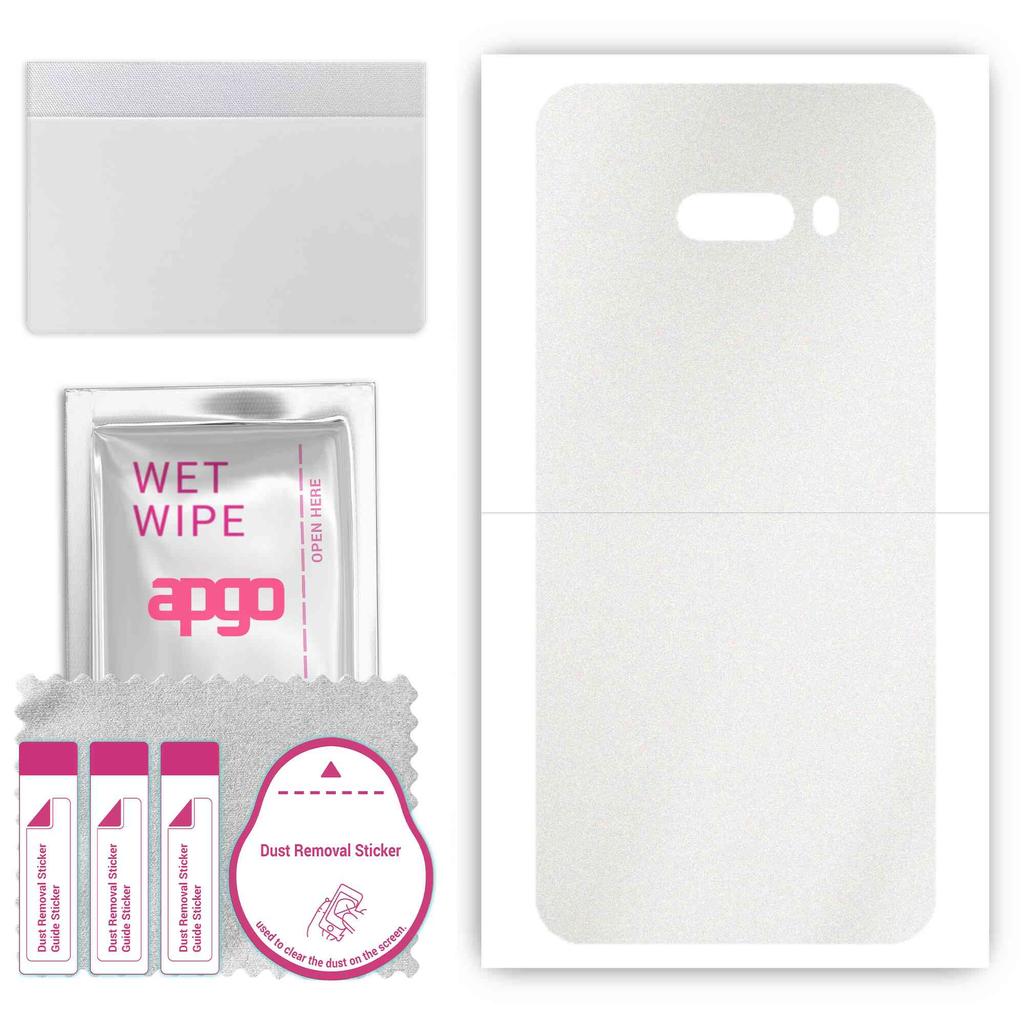 apgo Ochranná samolepka na zadní stranu kompatibilní s LG G8X ThinQ, fólie, vinyl - matný vzor, průhledná