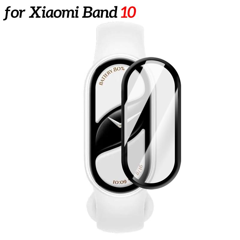 Smartwatch Screen Protectors for Xiaomi Miband 10 9Pro 8 9Active 3D Curved Flexible Anti-scratch Protective Films for Mi Band 10