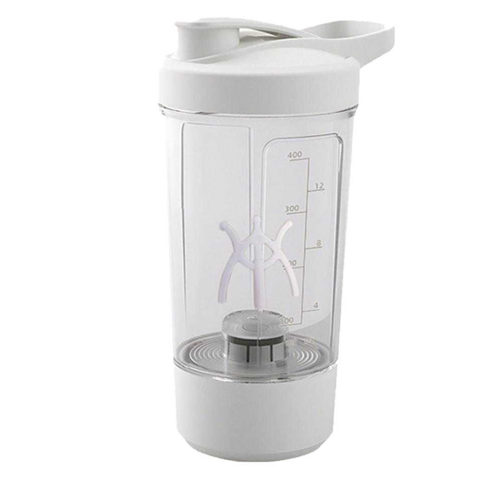 

Премиальный шейкер для протеина 450 мл, материал тритан, не содержит БФА, герметичный портативный блендер/шейкер для протеина с USB-подзарядкой One size белый