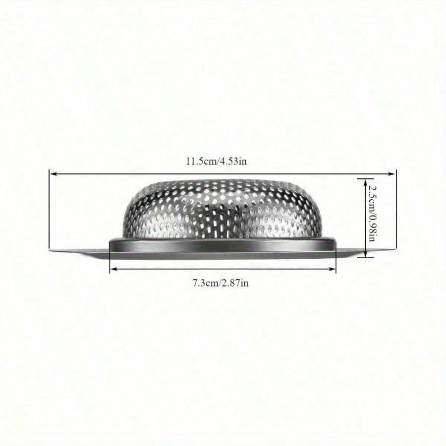 2pcs Stainless Steel Sink Strainers - Anti-Clogging Metal Slag Separators with Perforated Design for Kitchen & Bathroom Sinks,