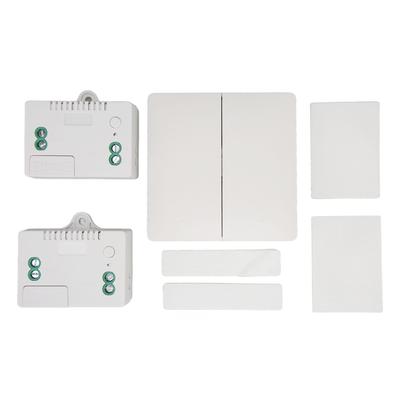 2 Gang Wireless Light Switch Remote Control Self Powered Wall Switch with Receiver for Home Office