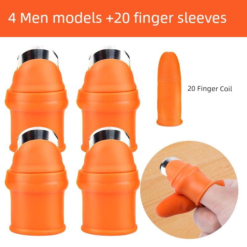 

Picking Gadget Peeling Beans and Vegetables Thumb Knife Trim Vegetables Picking Vegetables Handy Gadget Picking Pepper Finger Stall Nail Finger Stall Imrush: [4 large men s] +20 fingerguard
