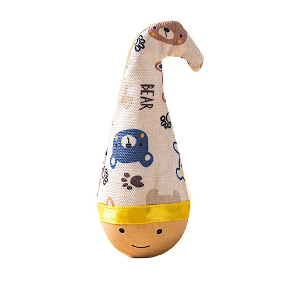 Wear-Resistant Cat Tumbler Wobbler Cartoon Pattern Wobble Ball Interactive Cat Toy  for Kitten Play