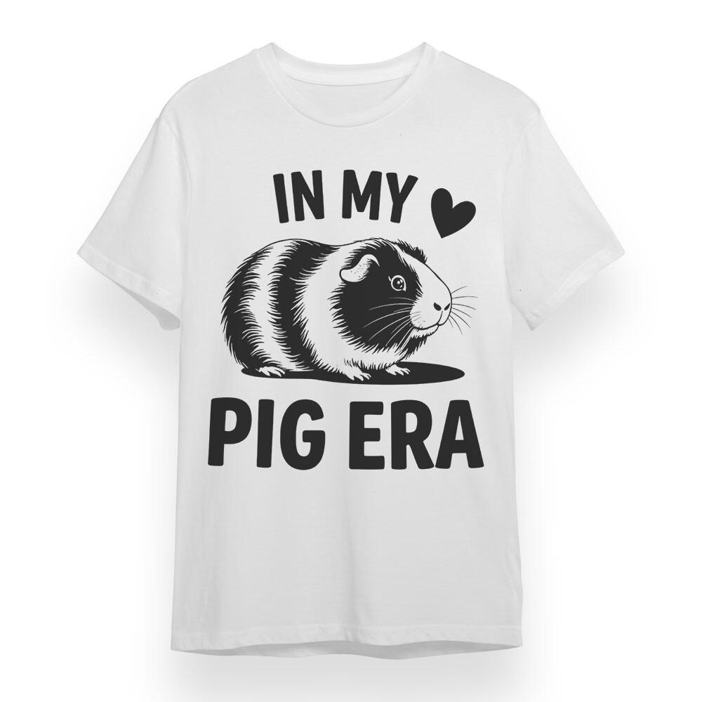 

Women s T-shirt With In My Pig Era Graphic White 100% Cotton Plus Size Tee USA XL