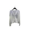 Cyan Women's Rhinestone-Embellished Sun Protection Cardigan - Lightweight, Versatile, Summer Knit