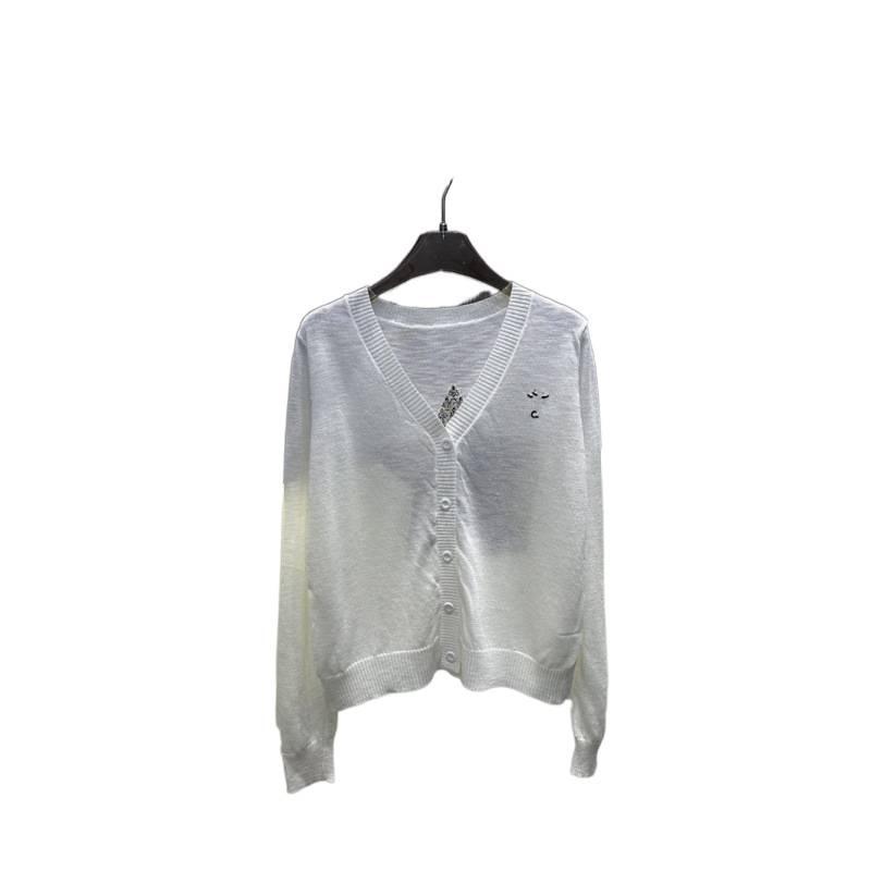 Cyan Women's Rhinestone-Embellished Sun Protection Cardigan - Lightweight, Versatile, Summer Knit