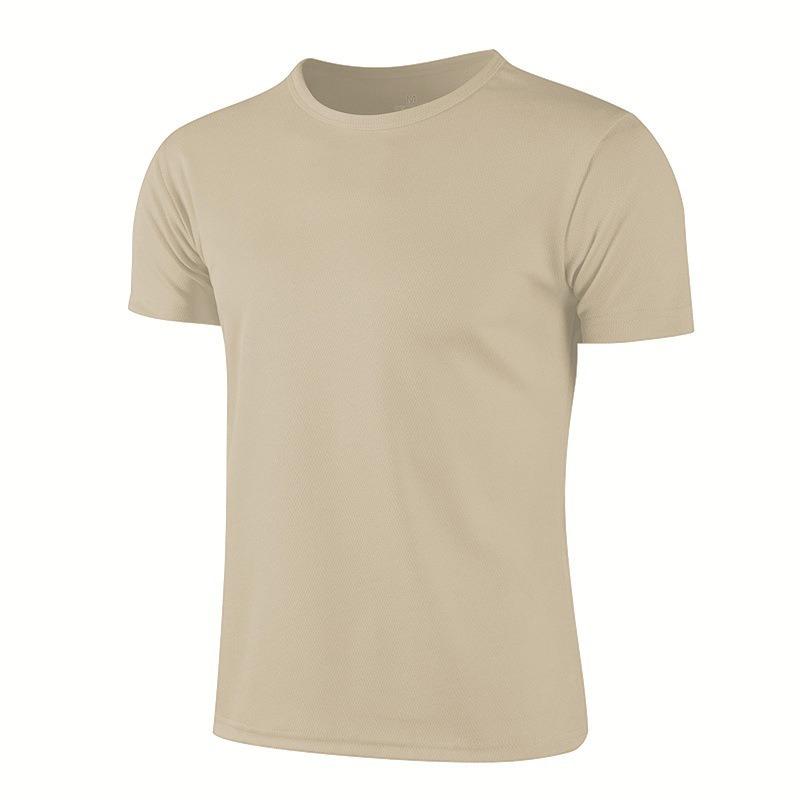 Men Running Gym Sport Shirt Quick Dry Moisture Wicking Lightweight Short Sleeve Round Neck Training Exercise Top For Fitness Workout Outdoor Activity