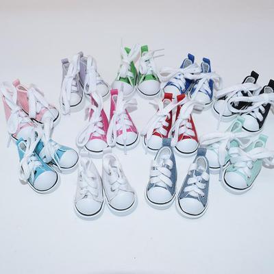 20CM Cotton Doll Shoes: 6 Points BJD Casual Mini Canvas Shoes, 5CM Size