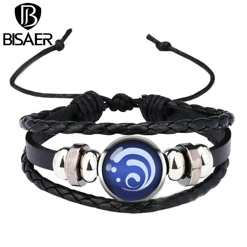 Bisaer Genshin Impact Seven Elements Bracelets Collection for Women & Man Fashion Alloy Bracelet