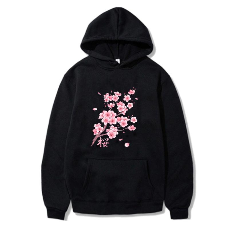 Hoodies Long Sleeve Sakura Kawaii Keep Warm Swea