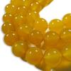 SmileStone Yellow Agate Round Beads (12mm) - Sold as a Strand (Approx. 38cm)