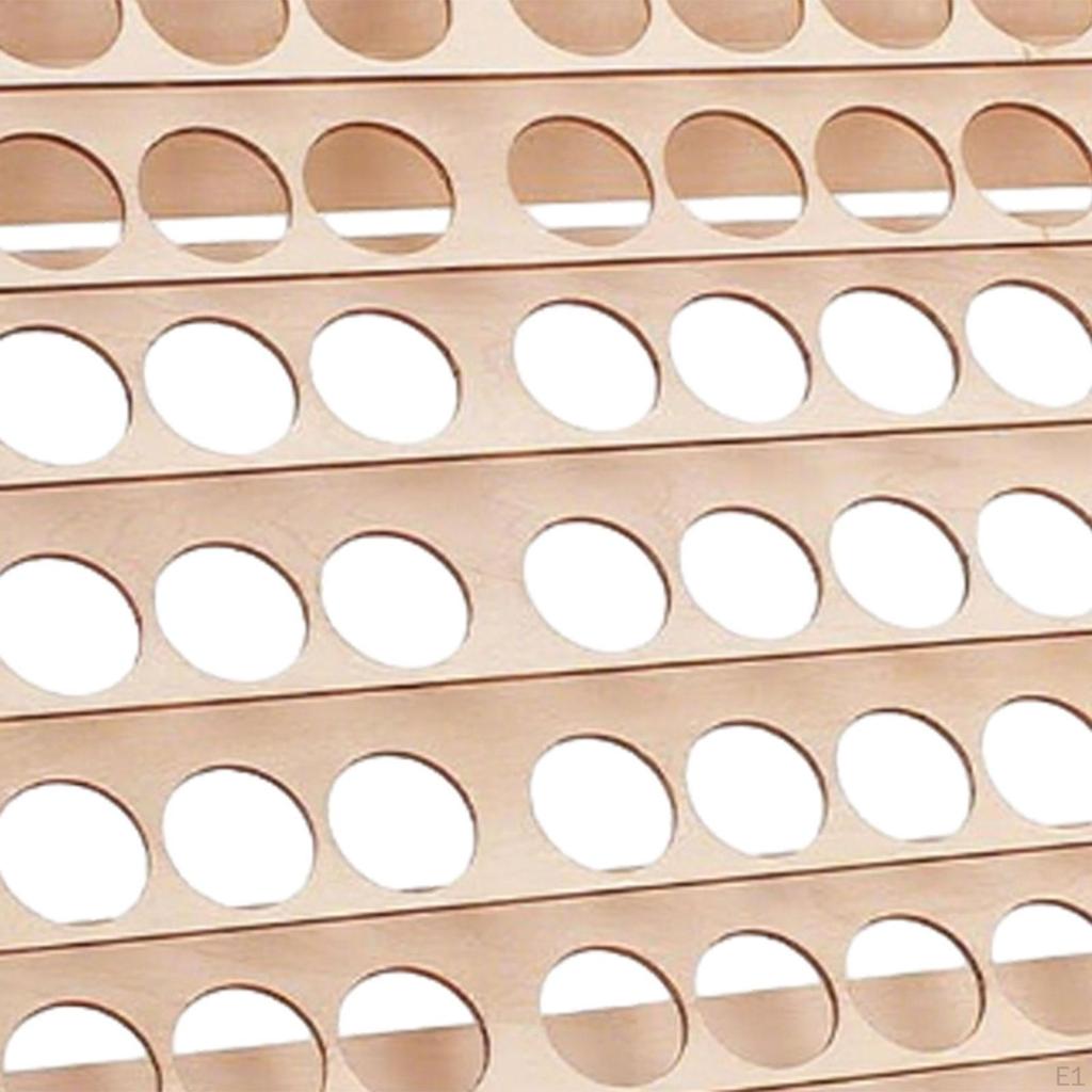Craft Paint Bottles Organizer Rack Wooden Lightweight Space Saving for Artists Hobbyists with 60
