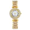 5Pcs/Set High Fashion Diamond-Encrusted Women'S Watch Small Fresh Retro Simple Watch Women'S Bracelet Set
