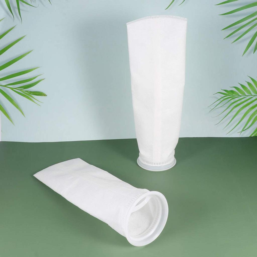 POPETPOP Set of 2 4-inch 100-micron Aquarium Filter Bags, Aquarium Sump Felt Socks, Heavy-Duty Mesh for Mechanical Filtration