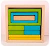 Beechwood Rainbow Stacking Blocks: Educational Toy for Color and Shape Recognition in Kindergarten Children