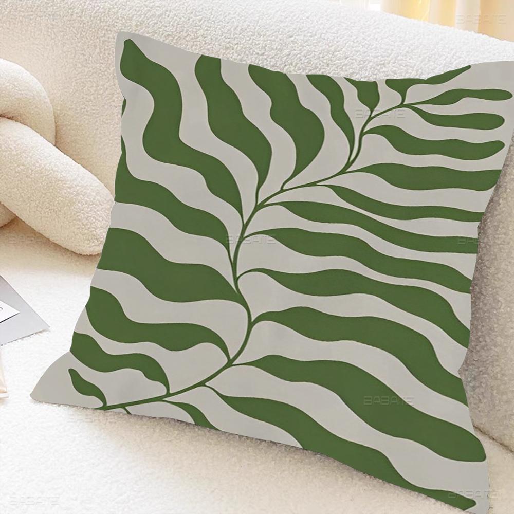 Matisse Flowers Leaf Pillow Covers Cartoon Sofa Decorative Home Double-sided Printing Short Plush Cute Cushion Cover