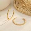 GEMCHIC Women's Classic Ins Large Hoop Earrings Stainless Steel 18K Gold Plated Polished Fashion Accessories