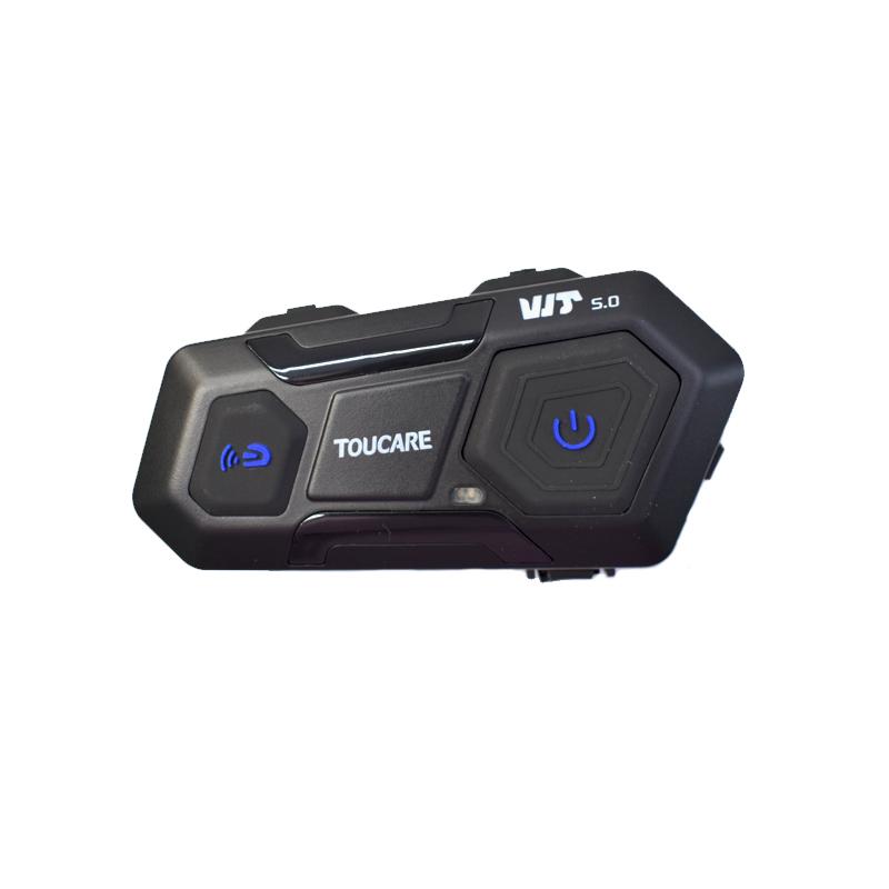 Toucare-Newest Motorcycle Helmet Intercom System bluetooth 5.0 bluetooth Headset,waterproof,FM Radio Headset чёрный