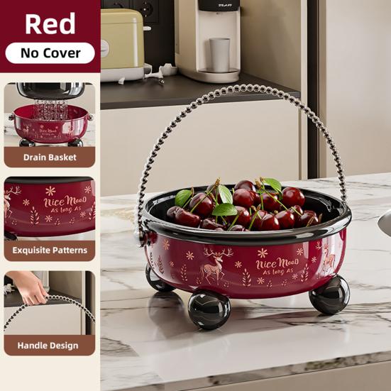 Ovocný talíř s víkem Vestavěná rukojeť Snadno čistitelný Ochranný kryt Sušené ovoce Ořechy Svačiny Předkrmy Podnos Prachotěsná nádoba na svačiny