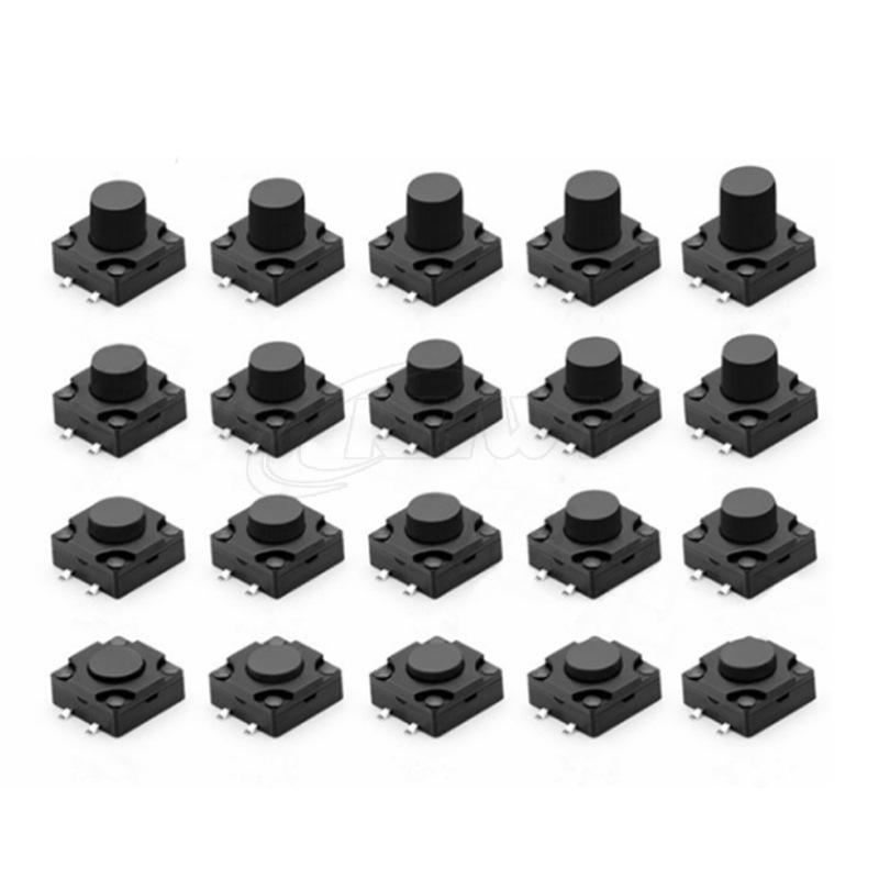 Waterproof Dustproof Tactile Switch: 12x12 Mm In Various Heights (5.8/6/7/8/9/10 Mm)