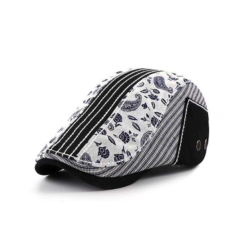 Men s stylish patchwork baseball cap / Women s versatile casual patchwork fashion cap чёрный