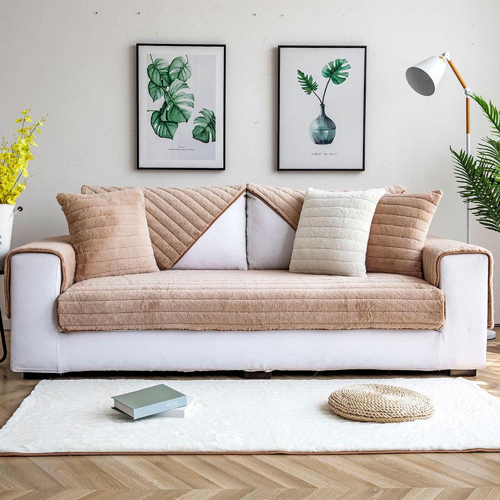 

Зимняя минималистичная плюшевая прямая подушка для дивана. Простой современный плюшевый чехол для дивана. 70*70