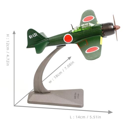 NUOTIE 1/72 Mitsubishi A6M5C Type 52 Zero Fighter Metal Diecast Aircraft Model Kit, JP, WWII Vintage Fighter Plane Model with Stand, Perfect for Adult