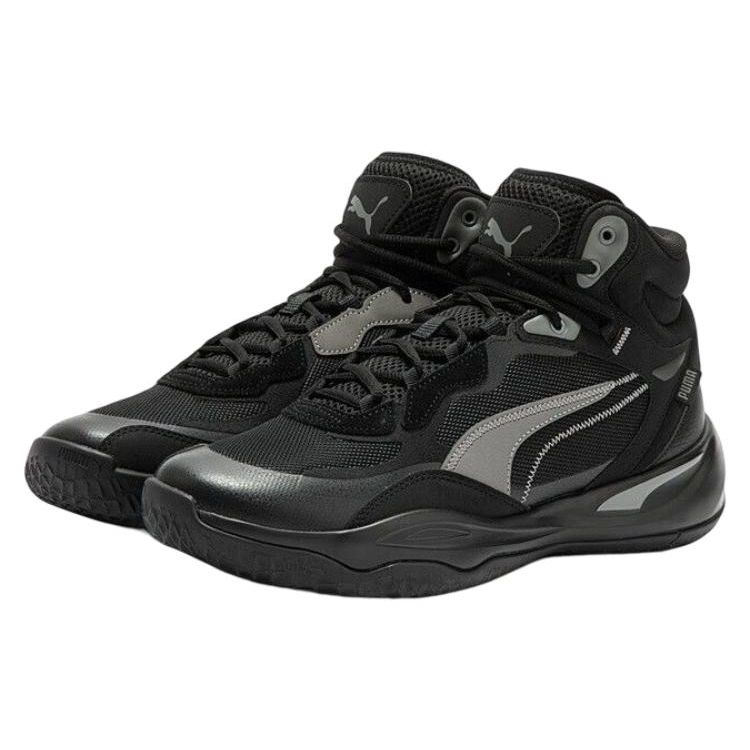 Puma Playmaker Pro Divatos Sokoldalú Csúszásmentes Tartós Magasszárú Férfi Kosárlabda Cipő Férfi Sneaker Fekete 377902-06