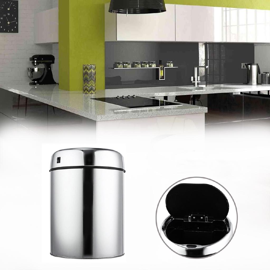 Automatic Stainless Steel Touchless Trash Recycle Motion Sensor Waste Bins Kitchen Trash Electronic Dustbin USB Charge