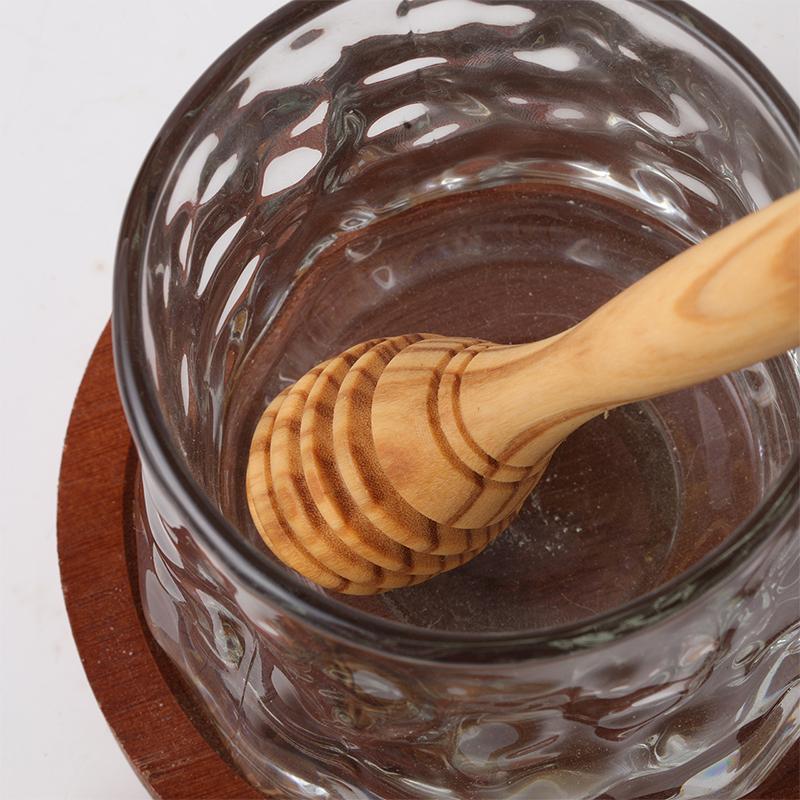 Olive Wooden Honey Dipper Stick Wooden Honey Spoon Stick For Jars Stirrer Dipper Spoon Ideal For Tea & Kitchen Use