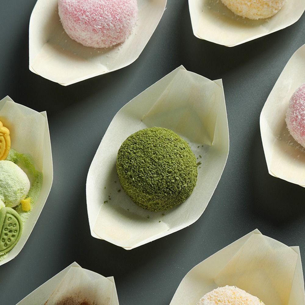 50PCS Boat-shape Tray Sushi Plate Japanese Dish Salad Dessert Bowl  Party Supplies