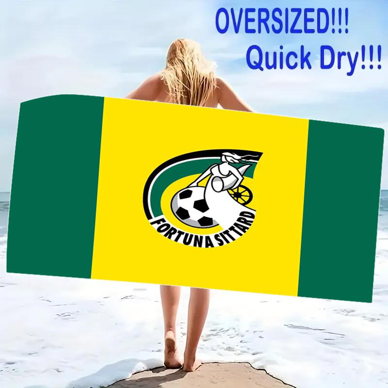 Fortuna Sittard Print Beach Towel, Large Soft Quick Dry Towel for Beach Camping Swimming