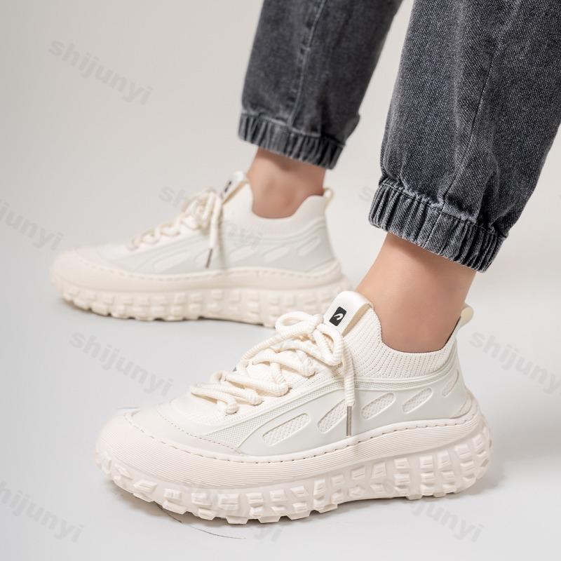 Chaussures Décontractées Design Fly Weave pour Homme Été 2025 Antidérapantes Mesh Respirant Slip-on Chaussures à Semelle Épaisse Baskets Confortables et Massives