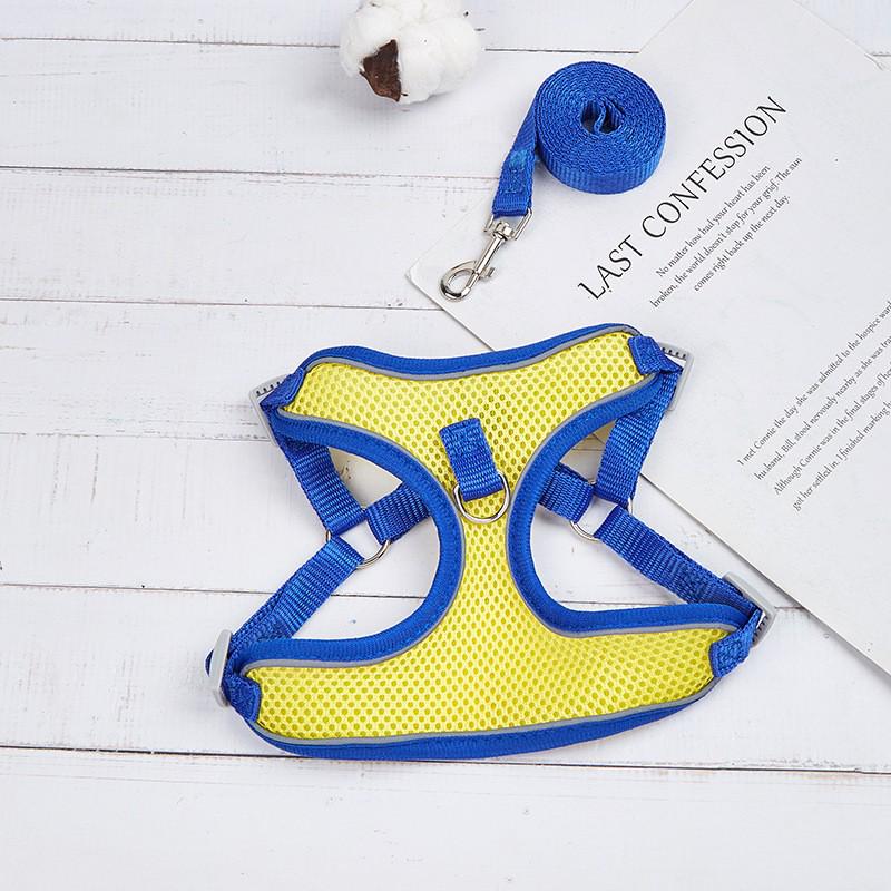 Breathable Reflective Pet Harness Vest with Leash for Cats & Dogs