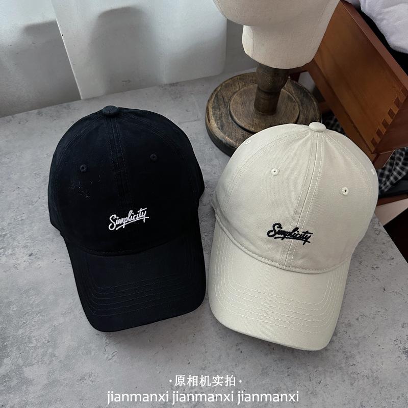 New simple letter embroidered baseball cap women's spring and summer small fresh thin hat sunshade cap