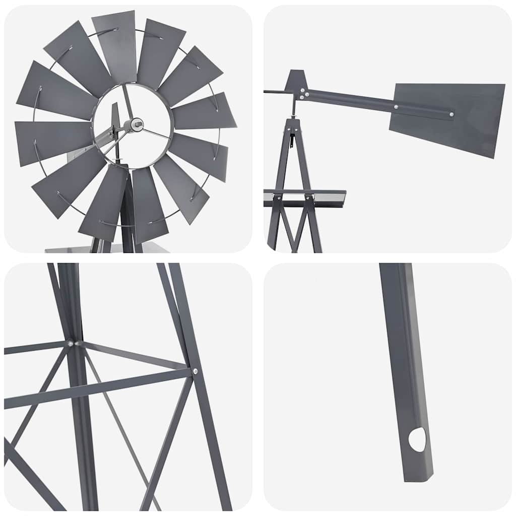 Windmill Gray 84 X 68 X 245 Cm Iron