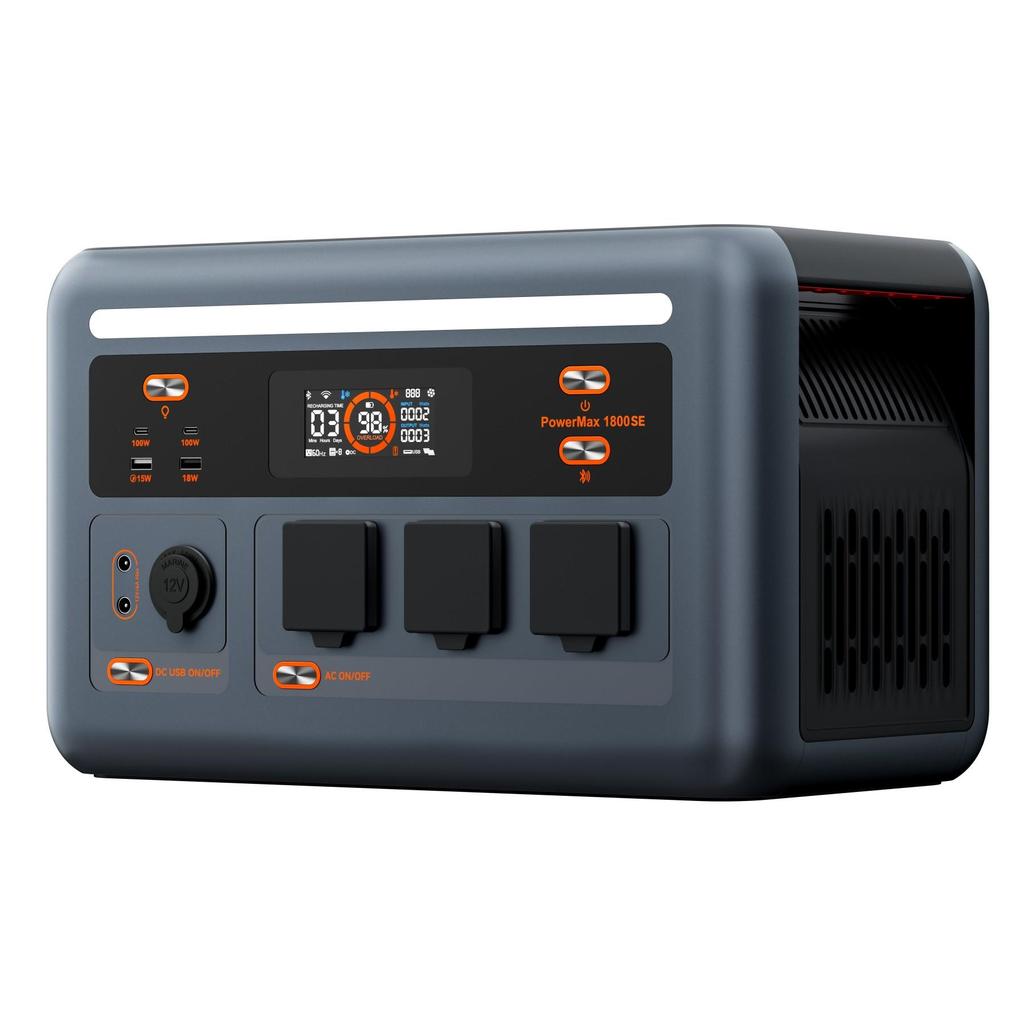 OSCAL PowerMax 1800SE 1800W Portable Power Station,1024Wh LiFePO4 Battery Solar Generator,10 Output Ports, 1.5 Hours Fast Charging