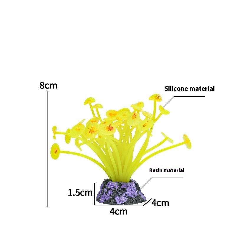Silicone Mushroom Artificial Fish Tank Aquarium Water Coral Plants Underwater Decor Quarium Fish Tank Decoration Accessories