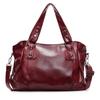 Soft PU Tote Bag Women Large Capacity Shoulder With Rivets Casual Crossbody Daily Use