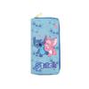 Stitch PU Long Wallet Student Clutch Single Zipper Makeup Bag Anime Passport Holder 3pcs
