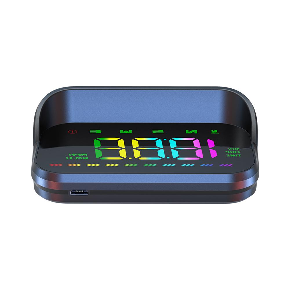 Car GPS Head Up Display Car HUD Digital Speedometer Color Font With Speed KMH Automatic Brightness Adjustment Easy Installation