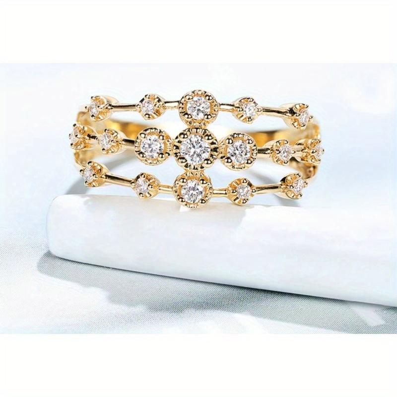 

1Pc Stylish High-end Simple Ring, with Starry Sky and Hollow Stars, Cold and Fashionable Instagram Style, Versatile 11 золотой