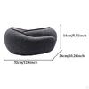 Airplane Travel Pillow Portable Adjustable Neck for Home Office Train Light Grey