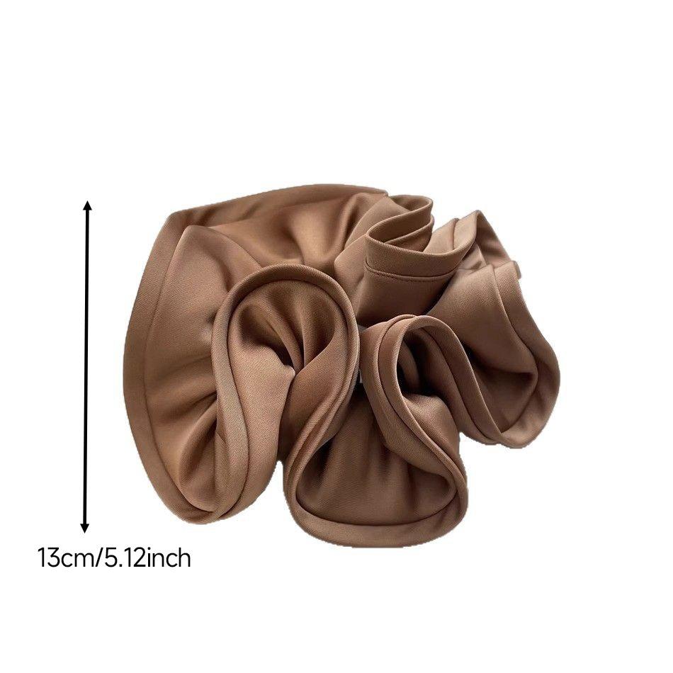Satin Fungus Edge Hair Ring Female High-end Solid Color Scrunchie High Elastic Hair Accessories