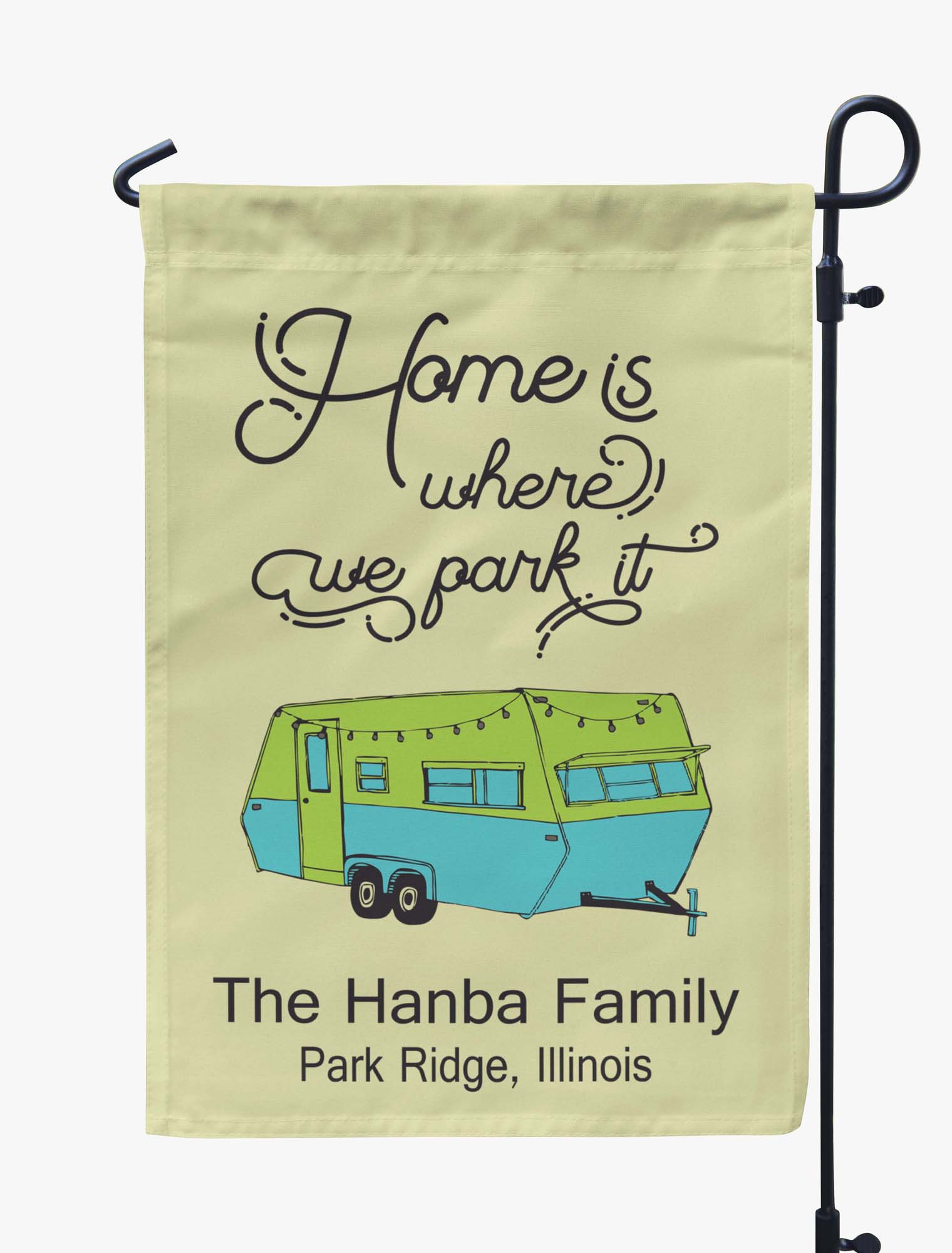 

Printtoo Tan Home Is Where We Park It Big Travel Trailer Personalized Camping Flags For Campers Double Sided Flag Campsite Flag 12.5 x 18 Inches дубильная кора