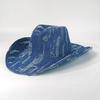 Western Denim Cowboy Hat For Women Men Felt Wide Brim Cowboy Cowgirl Hat For Party Costume Dress Up Cosplay Cowboy Hat