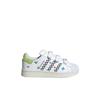 Adidas Originals Superstar 2 Classic Shell Toe Comfortable Low Top Kids Skate Shoes Kids Sneakers White Green JS2469
