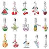 Original Charms Beads Copper Cherry Strawberry Avocado Watermelon Fruits Charms Pendants For Woman Jewelry Making