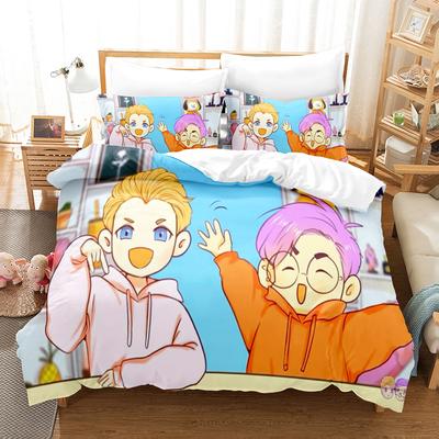 3D Lankybox Bettwäschesets Bettbezug-Set mit Kissenbezug Einzelbett Doppelbett Queen-Size King-Size Bettwäsche