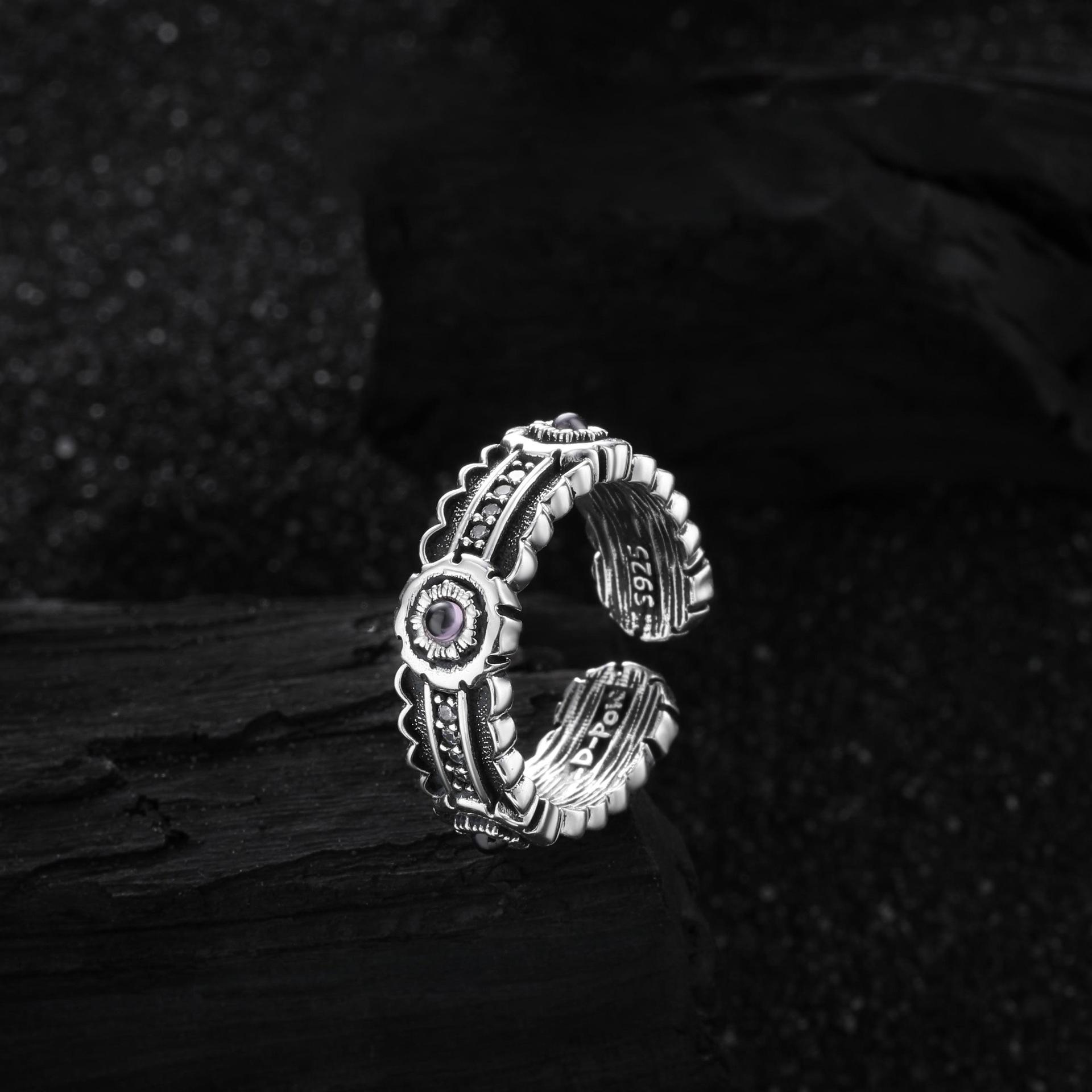 

Vintage Elegant Korean Style Adjustable Open Copper Ring With Sparkling Zirconia Women For J6234